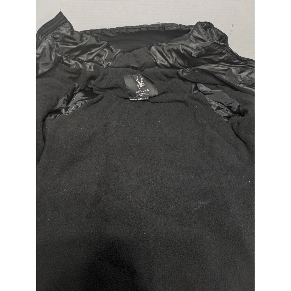 Spyder Quilted Hooded Puffer‎ Jacket Child's Large 12-14 Black Winter Warm Coat